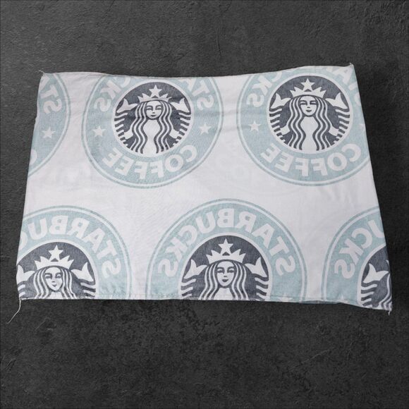Starbucks Logo Pillowcase Coffee Decor Vintage Green White Siren Collectible - Picture 3 of 5